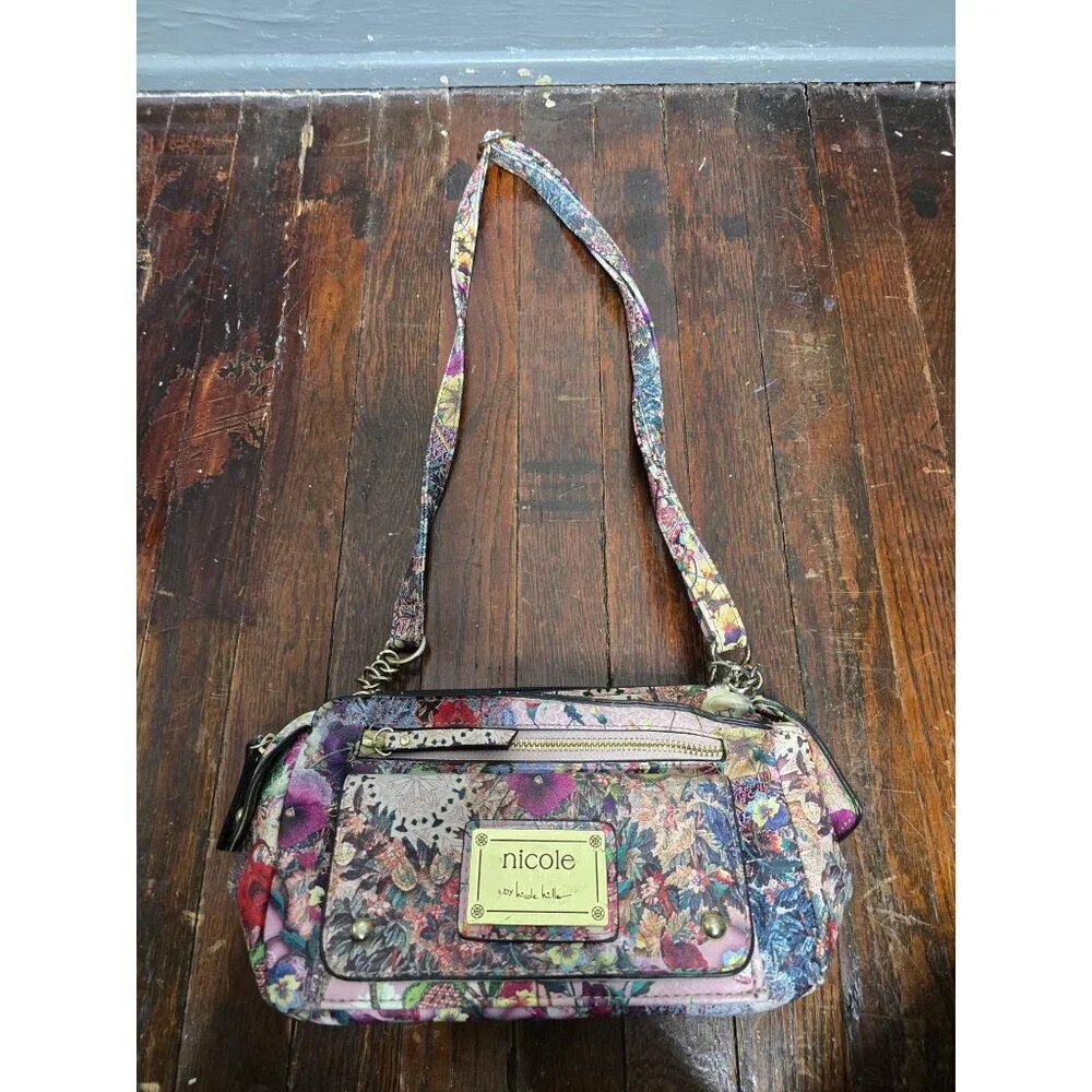 Y2K Nicole by Nicole Miller Floral Shoulder Bag Purse